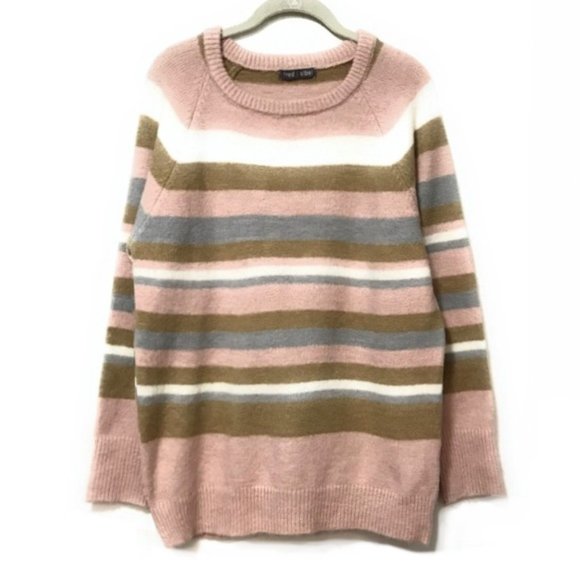 Super-soft Oversized Striped Tunic Sweater NWOT - Size M - Picture 1 of 4